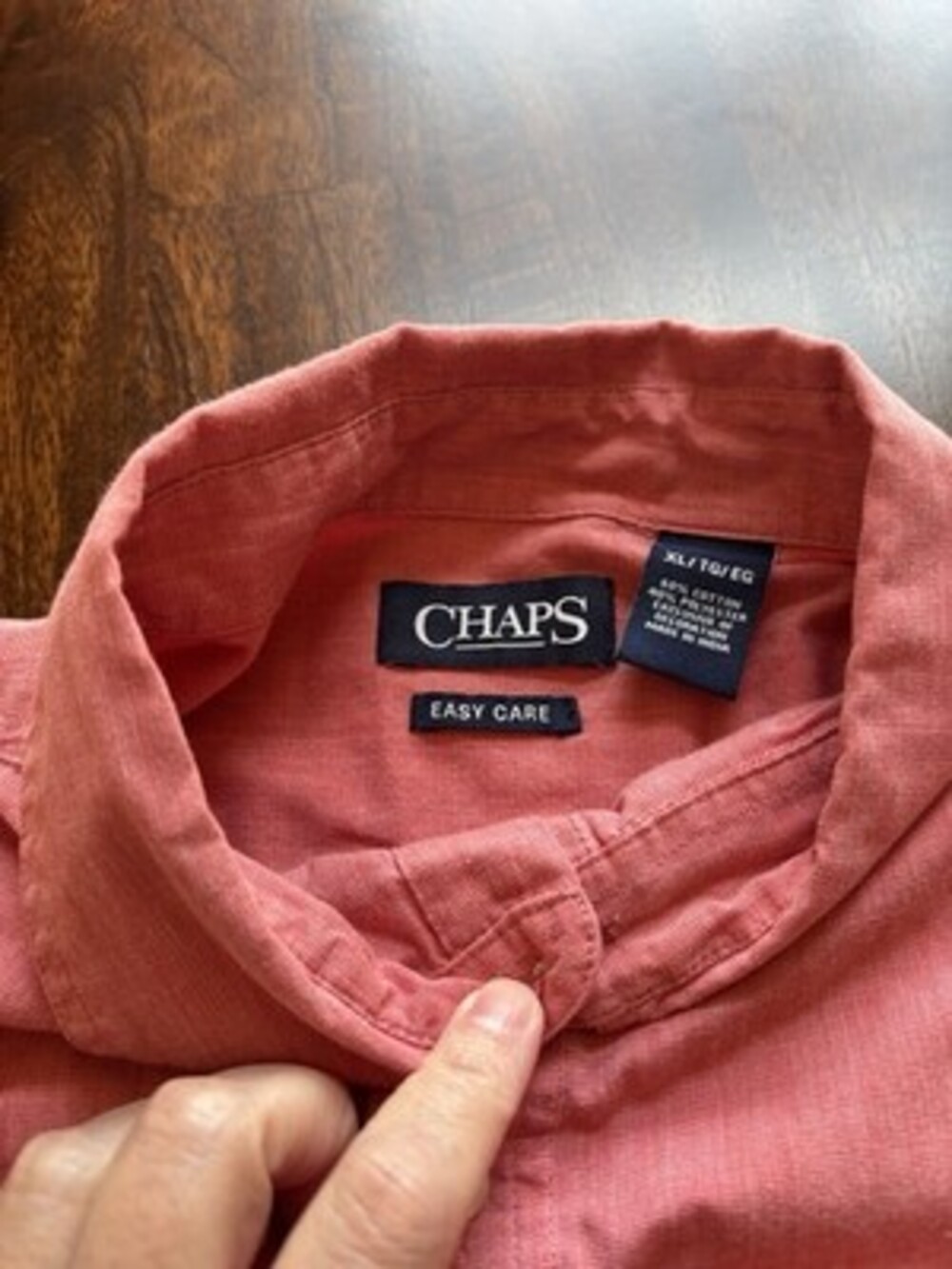 Chaps Red Easy Care Casual Button Down XL